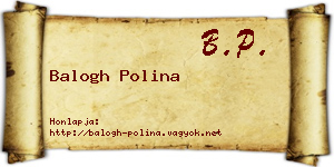 Balogh Polina névjegykártya